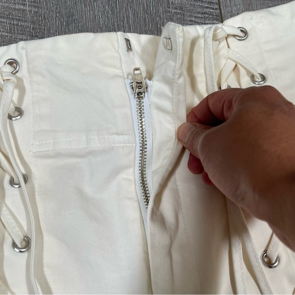 A.L.C. Women Kerrigan Lace-Up Skinny Pants Size 4 Ivoy - Picture 4 of 9